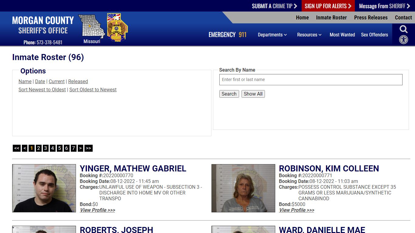 Inmate Roster - Morgan County Sheriff MO